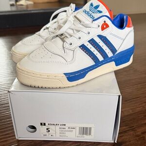Adidas Rivalry Low White Blue Orange sneakers